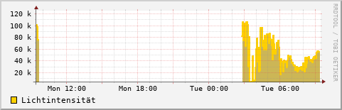 Tagesübersicht der Lichtintensität
